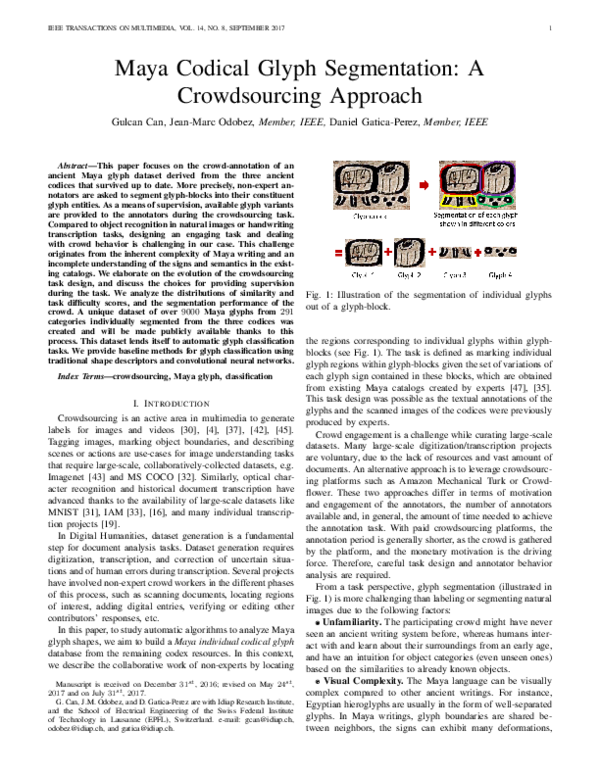 (PDF) Maya Codical Glyph Segmentation: A Crowdsourcing Approach