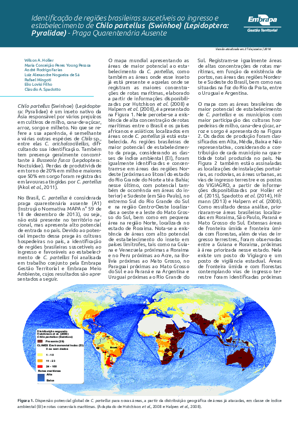 (PDF) Identificação de regiões brasileiras suscetíveis ao ingresso e ...