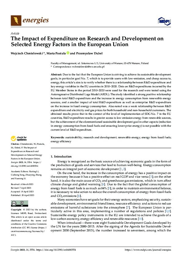 (PDF) The Impact of Expenditure on Research and Development on Selected ...