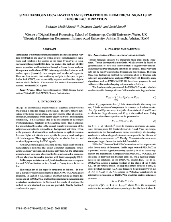 (PDF) Simultaneous localization and separation of biomedical signals by ...
