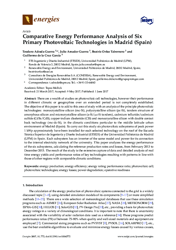 (PDF) Comparative Energy Performance Analysis of Six Primary ...
