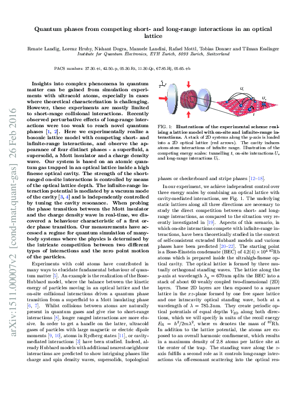(PDF) Quantum phases from competing short- and long-range interactions ...
