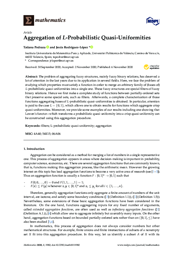 (PDF) Aggregation of L-Probabilistic Quasi-Uniformities