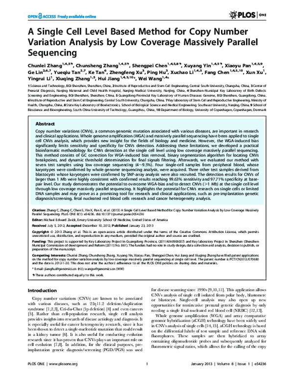 (PDF) A Single Cell Level Based Method for Copy Number Variation ...