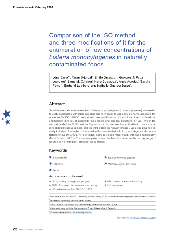 (PDF) Comparison of the ISO method and three modifications of it for ...