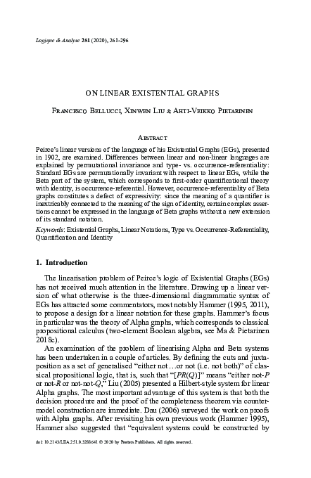 (PDF) On Linear Existential Graphs