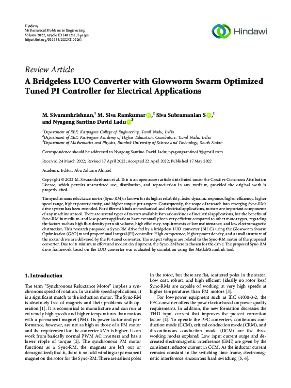 (PDF) A Bridgeless LUO Converter with Glowworm Swarm Optimized Tuned PI ...