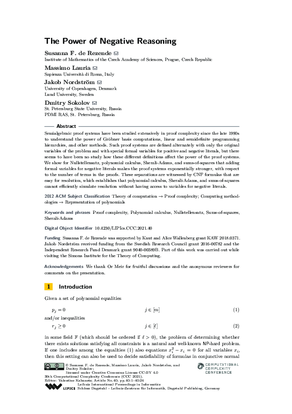 (PDF) The power of negative reasoning