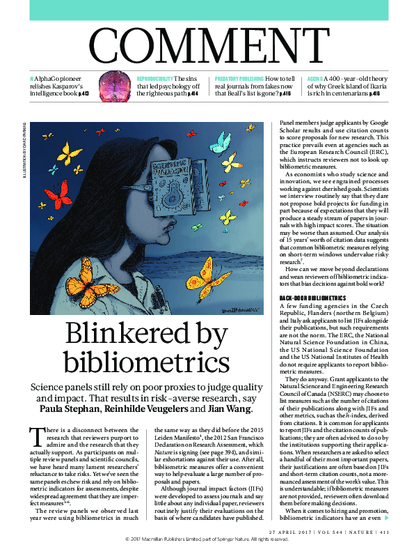 (PDF) Reviewers are blinkered by bibliometrics