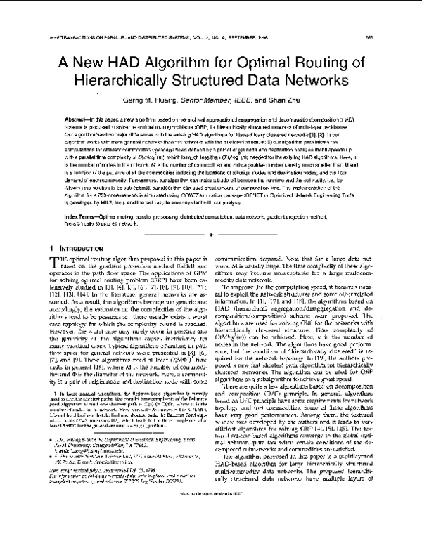 (PDF) A new HAD algorithm for optimal routing of hierarchically ...