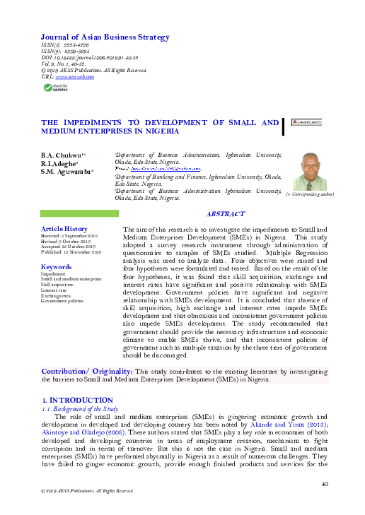 (PDF) The impact of exchange rate depreciation on small and medium ...