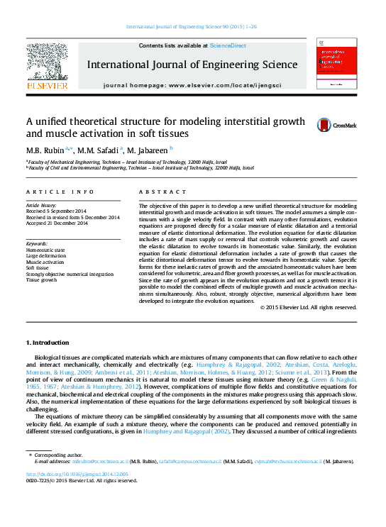 (PDF) A unified theoretical structure for modeling interstitial growth ...