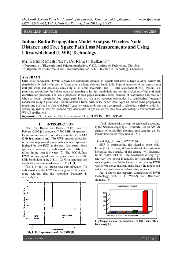 (PDF) Indoor Radio Propagation Model Analysis Wireless Node Distance ...