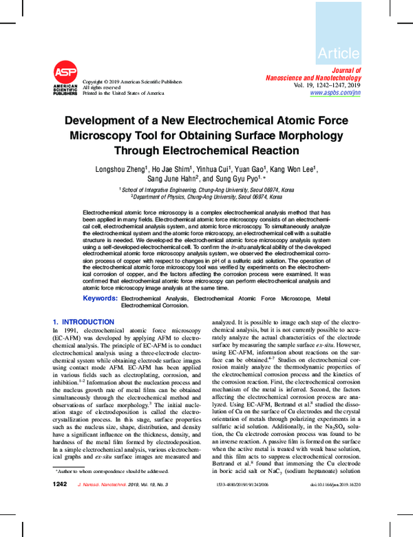 (PDF) Development of a New Electrochemical Atomic Force Microscopy Tool ...