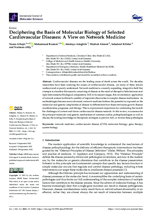 (PDF) Deciphering the Basis of Molecular Biology of Selected ...