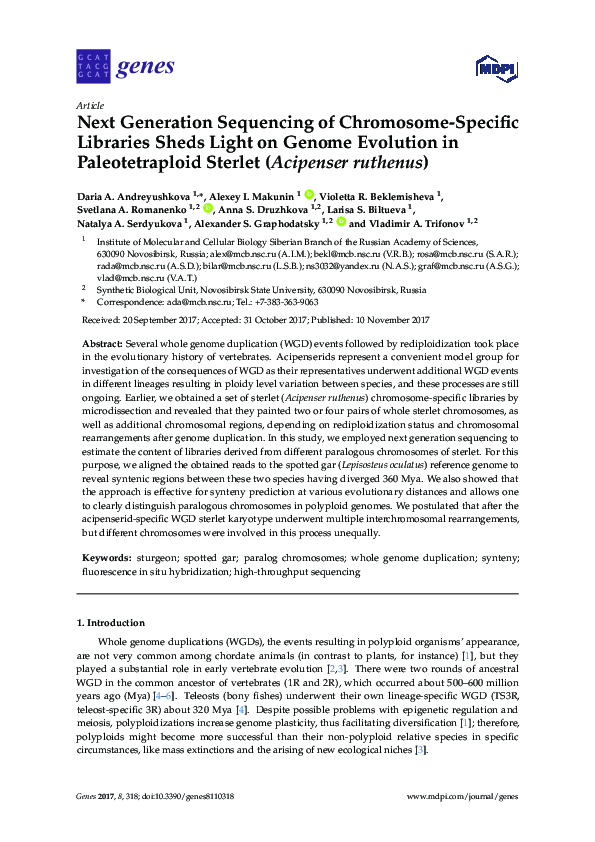 (PDF) Next Generation Sequencing of Chromosome-Specific Libraries Sheds ...