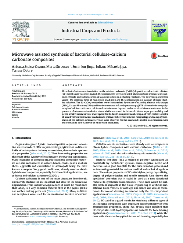 (PDF) Microwave assisted synthesis of bacterial cellulose-calcium ...