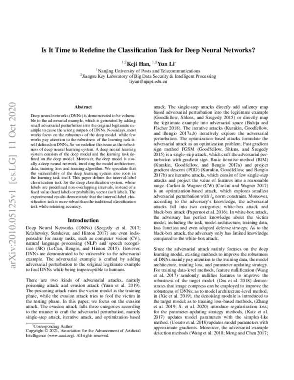 (PDF) Is It Time to Redefine the Classification Task for Deep Neural ...