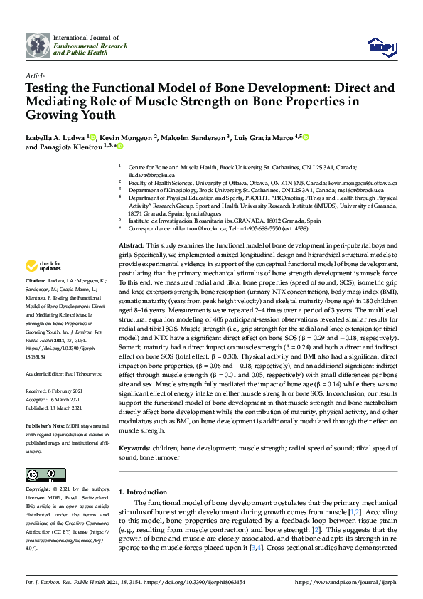 (PDF) Testing the Functional Model of Bone Development: Direct and ...