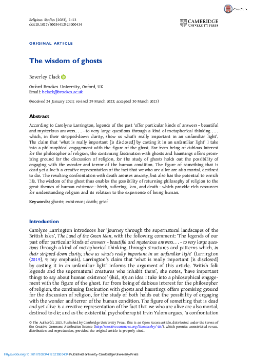 (PDF) The wisdom of ghosts