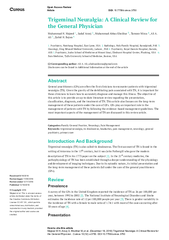 (PDF) FIGURE 1 : Overview of distribution of the trigeminal nerve and ...