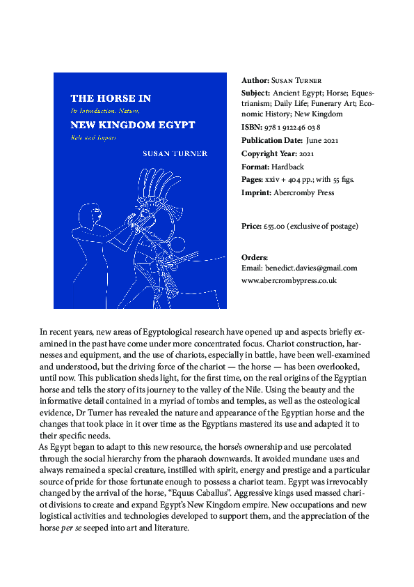 (PDF) The Horse in New Kingdom Egypt Benedict Davies Academia.edu