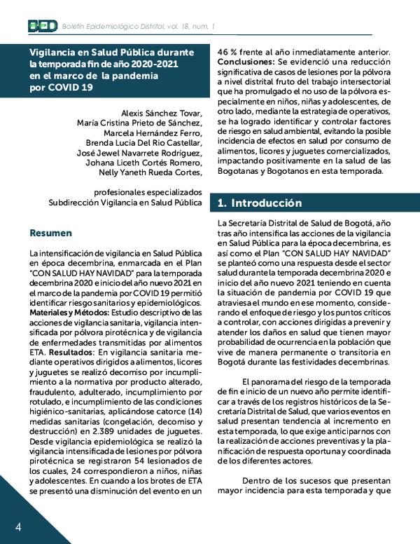(PDF) Vigilancia en Salud Pública durante la temporada fin de año 2020 ...