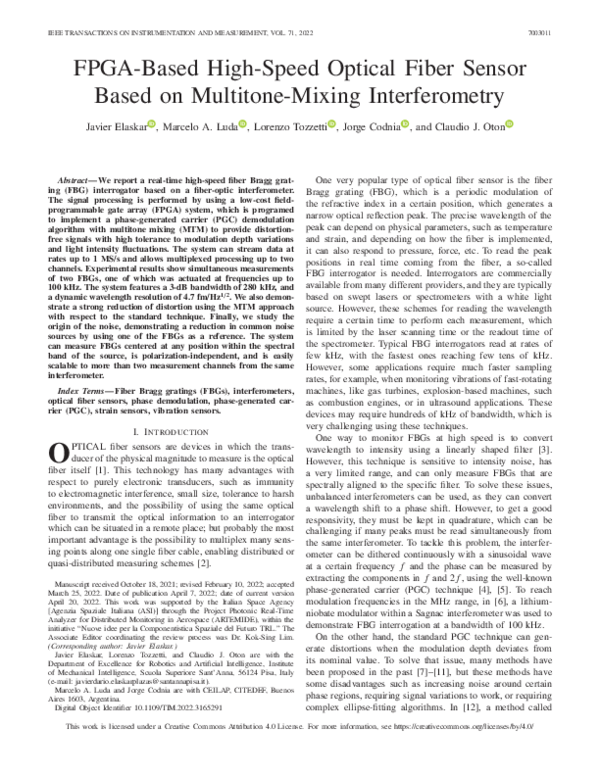 (PDF) FPGA-Based High-Speed Optical Fiber Sensor Based on Multitone ...