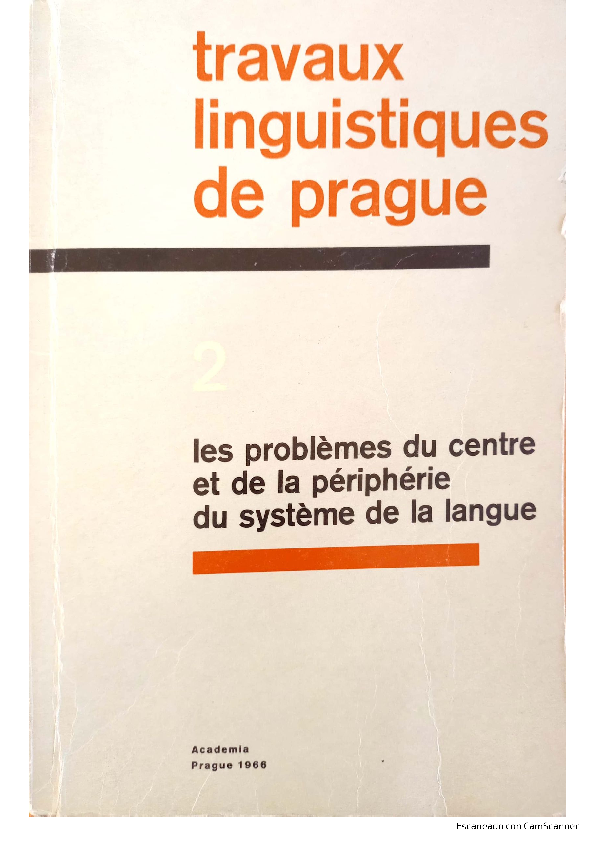 (PDF) On the integration of the peripheral elements into the system of ...