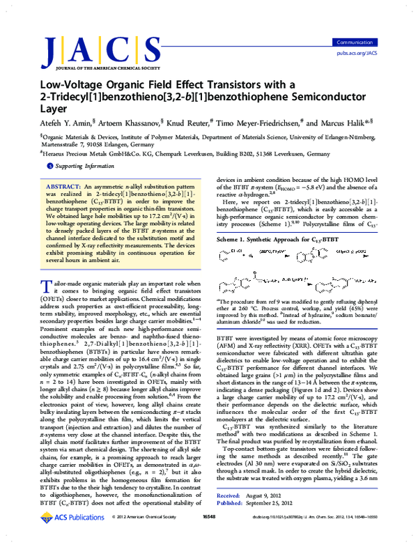 (PDF) Low-voltage Organic Field-effect Transistors with a Gate ...