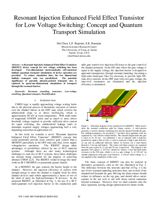 (PDF) Resonant Injection Enhanced Field Effect Transistor for Low ...