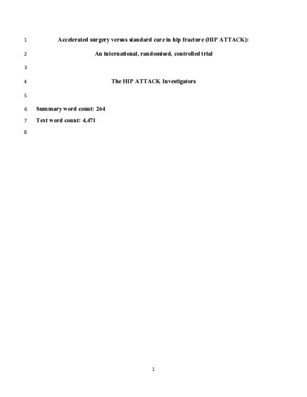 (PDF) Accelerated surgery versus standard care in hip fracture (HIP ...