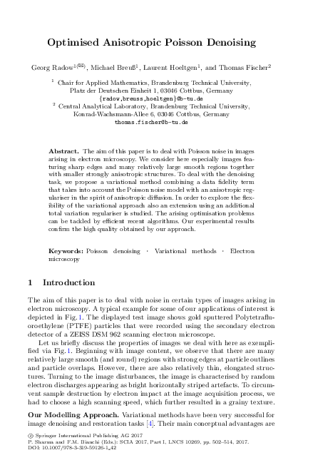 (PDF) Optimised Anisotropic Poisson Denoising