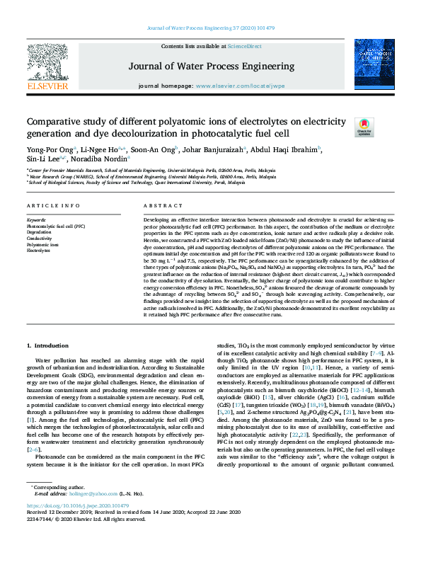 (PDF) Comparative study of different polyatomic ions of electrolytes on ...