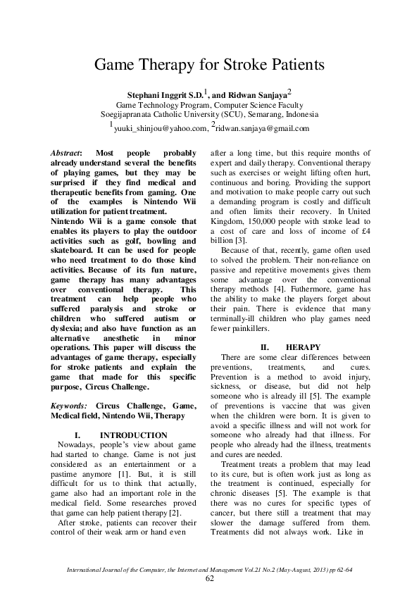 (PDF) Game Therapy for Stroke Patients Stephani Inggrit Academia.edu