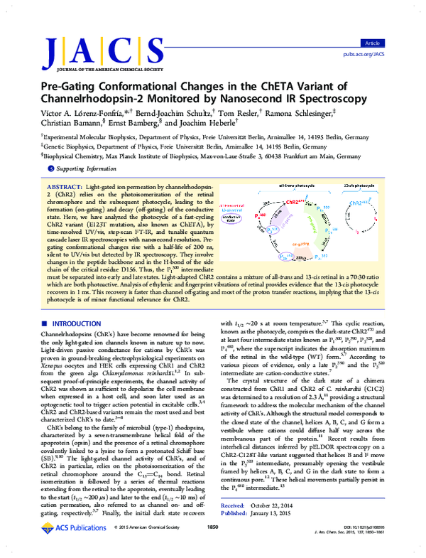 (PDF) Pre-gating conformational changes in the ChETA variant of ...