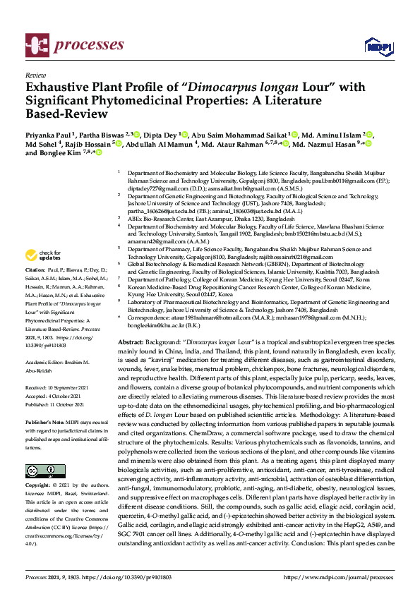 (PDF) Exhaustive Plant Profile of “Dimocarpus longan Lour” with