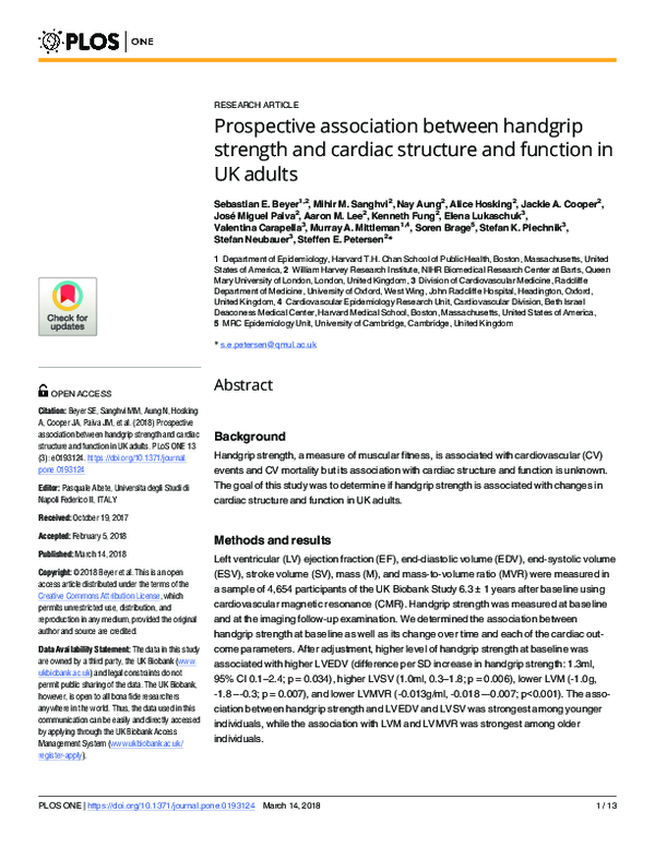 (PDF) Prospective association between handgrip strength and cardiac ...