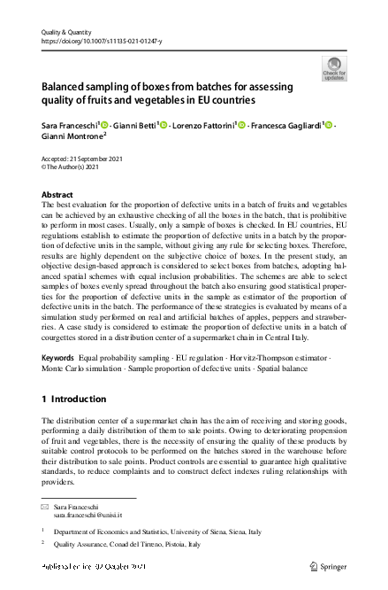 (PDF) Balanced sampling of boxes from batches for assessing quality of ...