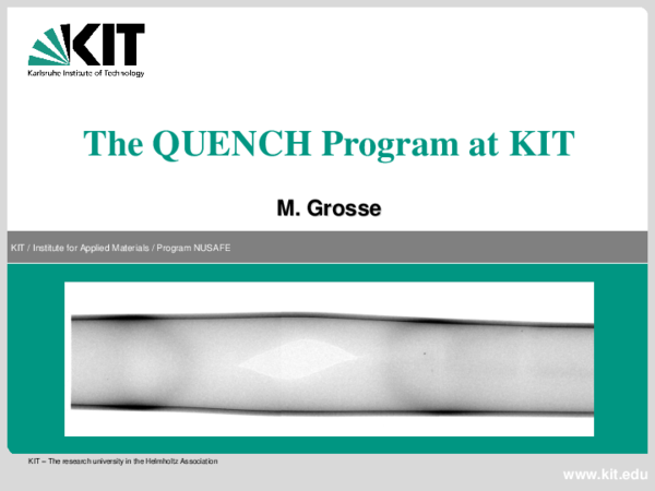 (PDF) The QUENCH program at KIT
