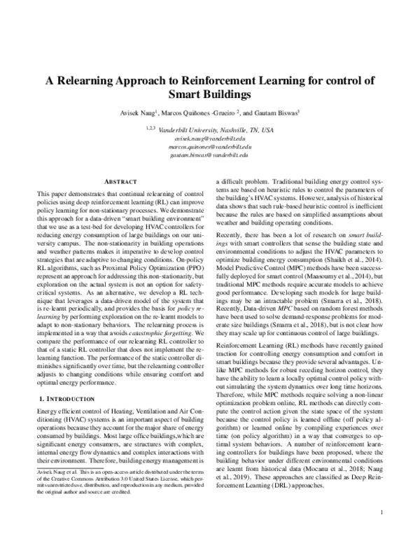 (PDF) A Relearning Approach to Reinforcement Learning for control of ...