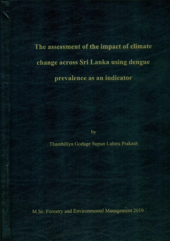 (PDF) The assessment of the impact of climate change across Sri Lanka ...