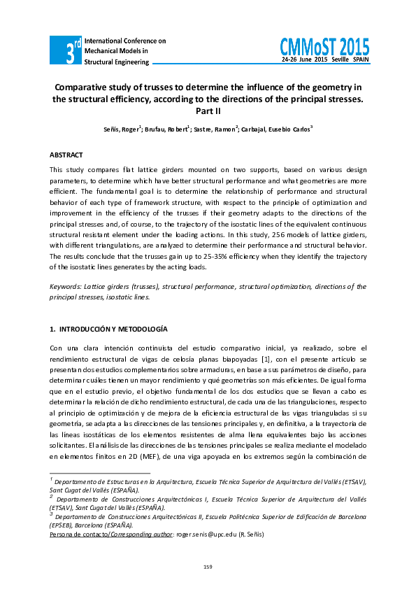 (PDF) Comparative study of trusses to determine the influence of the ...