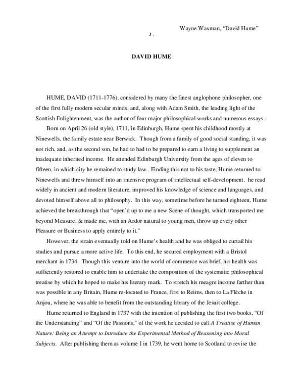 (PDF) David Hume