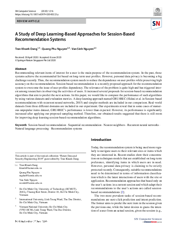 (PDF) A Study of Deep Learning-Based Approaches for Session-Based ...