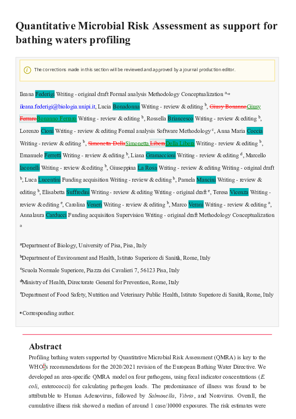 (PDF) Quantitative Microbial Risk Assessment as support for bathing ...