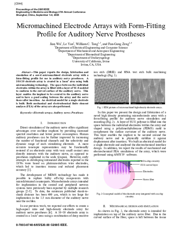 (PDF) Micromachined electrode arrays with form-fitting profile for ...