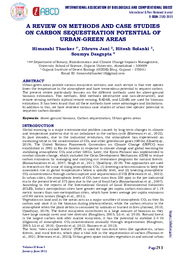 Image showcasing (PDF) A Review on Methods and Case Studies on Carbon Sequestration ...