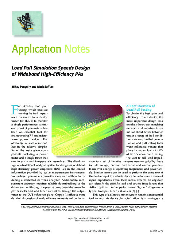 (PDF) Load Pull Simulation Speeds Design of Wideband High-Efficiency ...