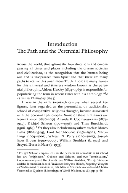 (PDF) The Path and the Perennial Philosophy